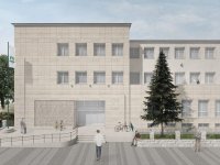 Látványterv a tervezett homlokzati kialakításról