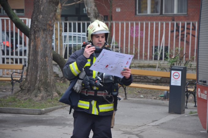 Jól vizsgáztak az újbudai tűzoltók a BME reaktorában tartott gyakorlaton (foto:XI. kerületi Hivatásos Tűzoltó-parancsnokság)