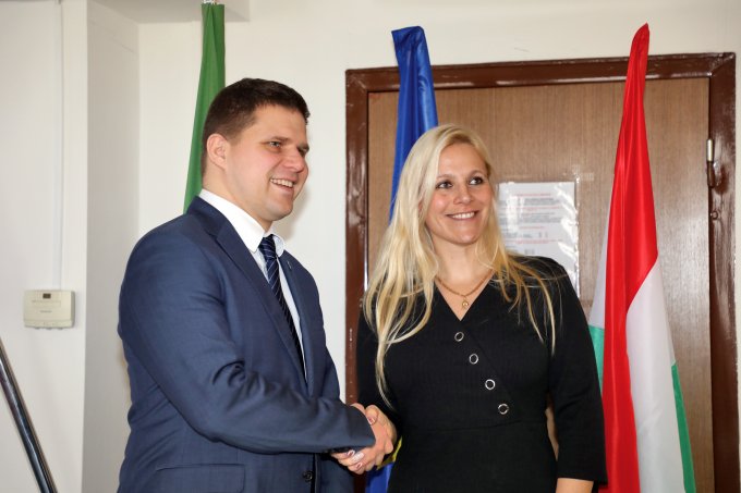 Ján Hrčka polgármester (Petržalka)  és Bakai–Nagy Zita alpolgármester a projekttalálkozón