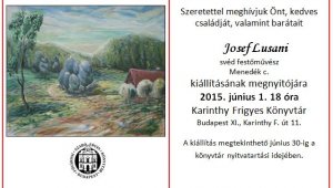Josef Lusani kiállítása a Karinthy Frigyes Könyvtárban